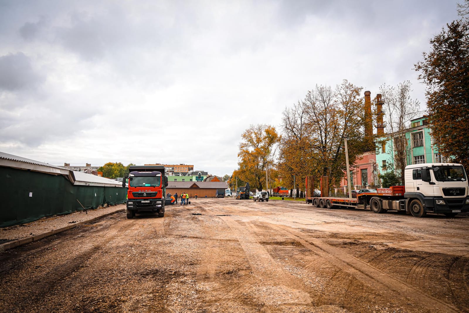 В городском округе Клин обустраивают новую парковку вблизи церкви «Всех Скорбящих Радость»